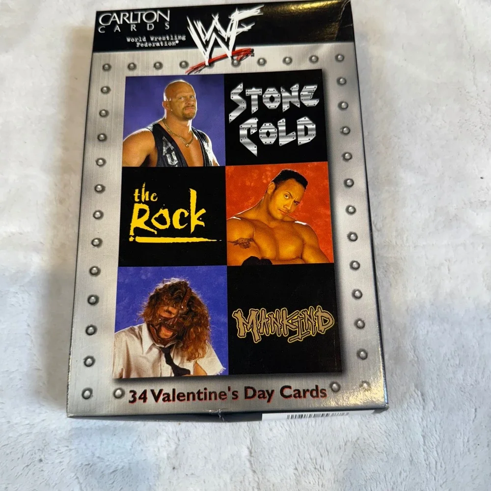 Vintage‎ 1999 WWF Wrestling Valentine Cards Stone Cold The Rock Mankind Sealed